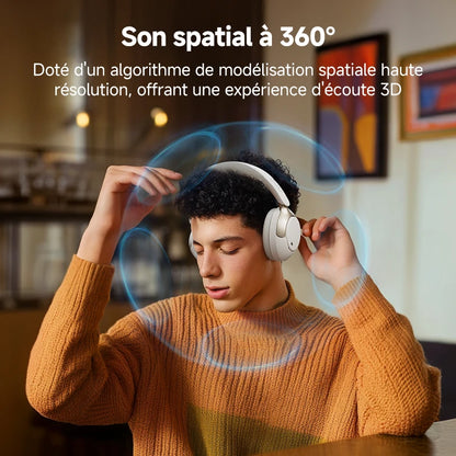 QCY H3 Pro ANC Wireless Bluetooth Headphone Hi-Res Spatial Audio Earphone with LDAC 50dB Active Noise Canceling Over Ear Headset