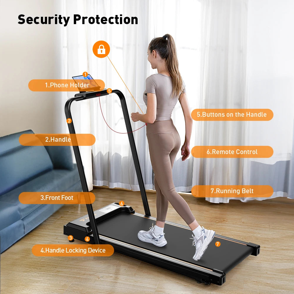 Formill FT51 2 in 1 Treadmill,Max Speed 1-10km/h Electric Treadmill,Installation Free,Treadmill Running Jogging Machine for Home