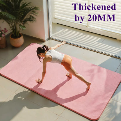 20MM Thicken NBR Yoga Mat Moisture-proof Outdoor Non-Slip Durable Camping Picnic Mat 185x61cm Exercise Gym Fitness Workout