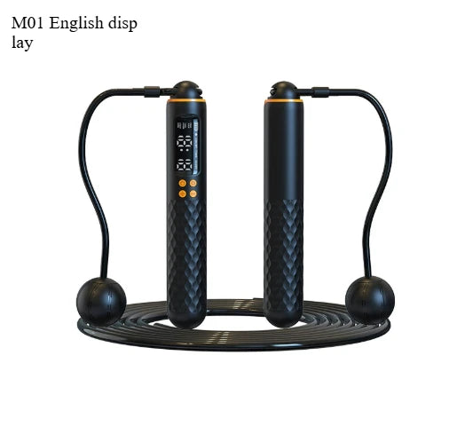 New Rechargeable USB Electronic Technology Jump Rope Wire Rope Adjustable Jump Rope Trainer Digital Wireless Calorie Counter