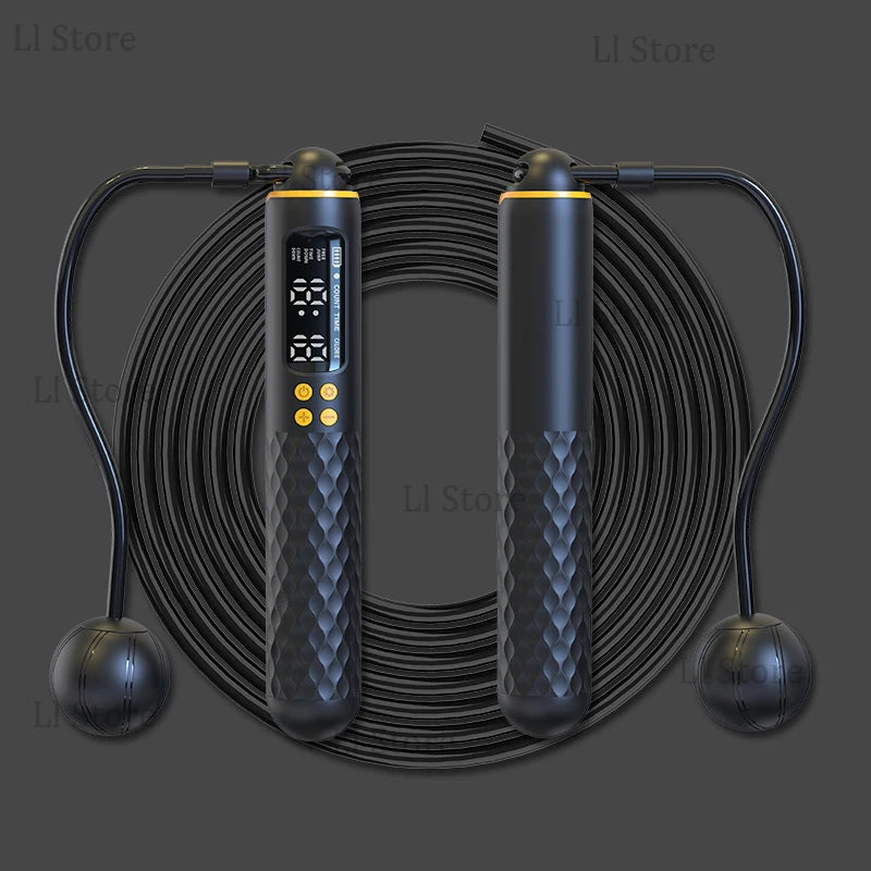 New Rechargeable USB Electronic Technology Jump Rope Wire Rope Adjustable Jump Rope Trainer Digital Wireless Calorie Counter