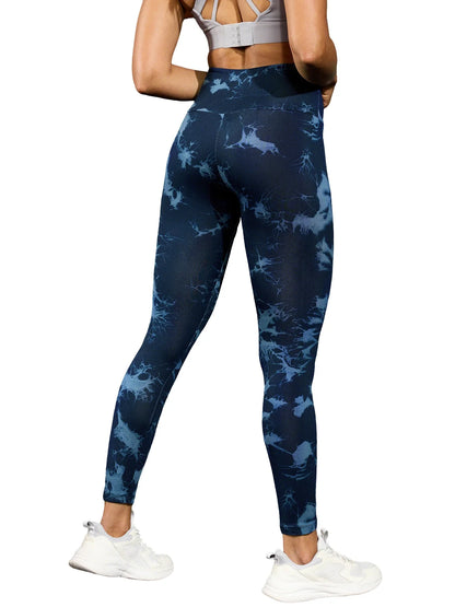 Super Soft High Waisted Tie Dye Leggings for Women Yoga Running Gym No See Through Workout Athletic Tights Push Up Gym Fitness