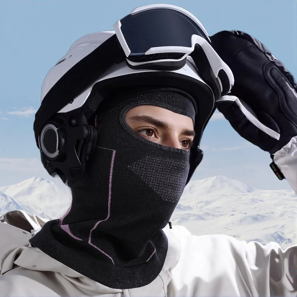 Breathable Balaclava Ski Full Face Mask Neck Cover Windproof Elastic Hood Cap Sports Outdoor Cycling Hiking Camping Hunting Bike