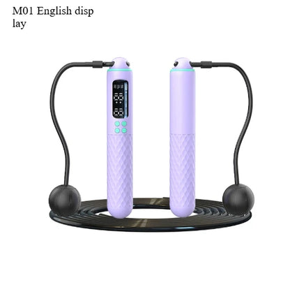 New Rechargeable USB Electronic Technology Jump Rope Wire Rope Adjustable Jump Rope Trainer Digital Wireless Calorie Counter