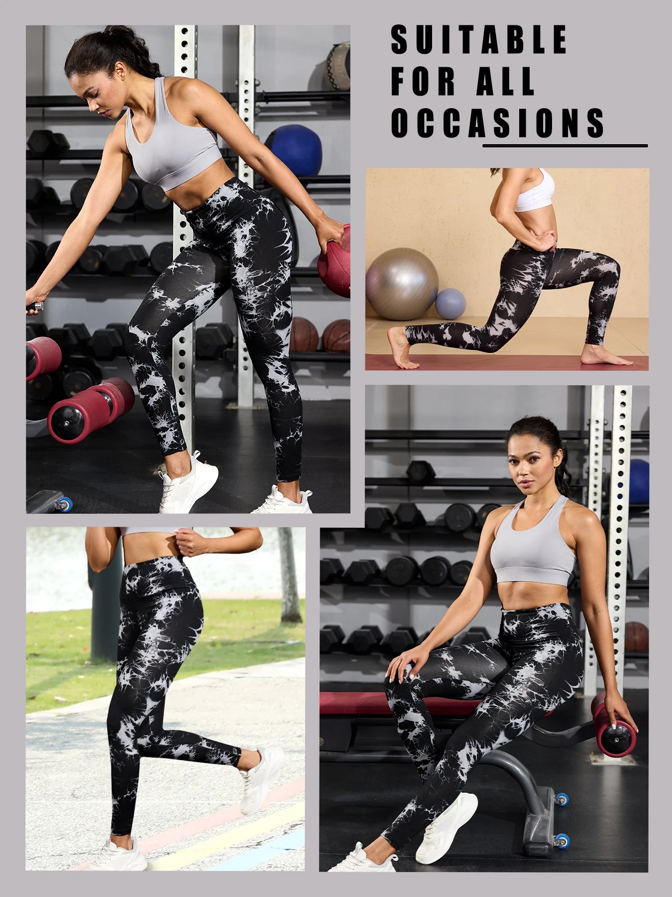 Super Soft High Waisted Tie Dye Leggings for Women Yoga Running Gym No See Through Workout Athletic Tights Push Up Gym Fitness