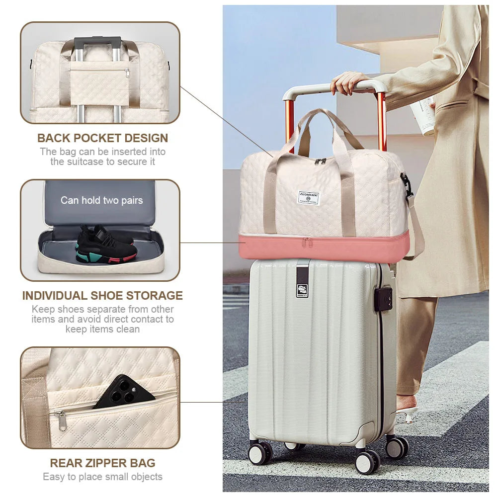 a large capacity, simple and lightweight portable travel bag, perfect for storing travel, clothing, daily necessities, and lugg