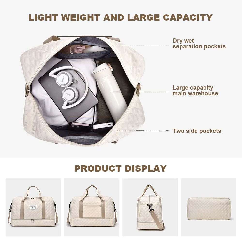 a large capacity, simple and lightweight portable travel bag, perfect for storing travel, clothing, daily necessities, and lugg