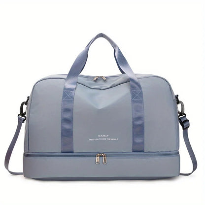 Sac de voyage extensible pour femme — sac de sport & fitness grand volume, bandoulière épaule, sac week‑end/overnight, résistant & léger