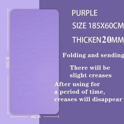 20MM Thicken NBR Yoga Mat Moisture-proof Outdoor Non-Slip Durable Camping Picnic Mat 185x61cm Exercise Gym Fitness Workout